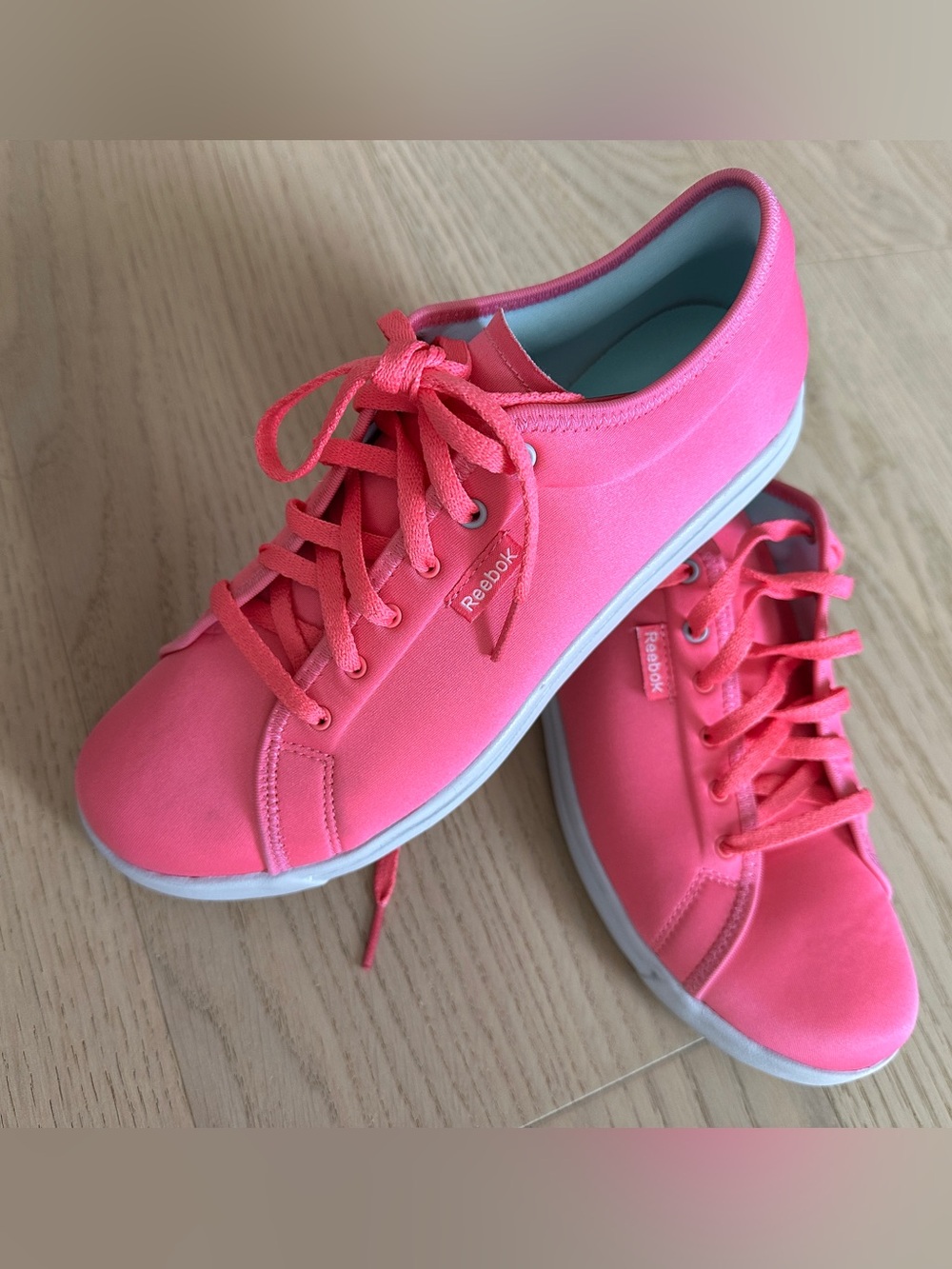 Reebok Women's Hot Pink Lace-Up Sneakers